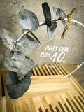 Tischbogen Geburtstag mit Licht & Trockenblumen - Personalisiertes Geschenk 18-90 Jahre