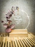 Personalisierter Hochzeitsbogen mit Namen - Handgefertigtes Geschenk zur Hochzeit & Hochzeitstag