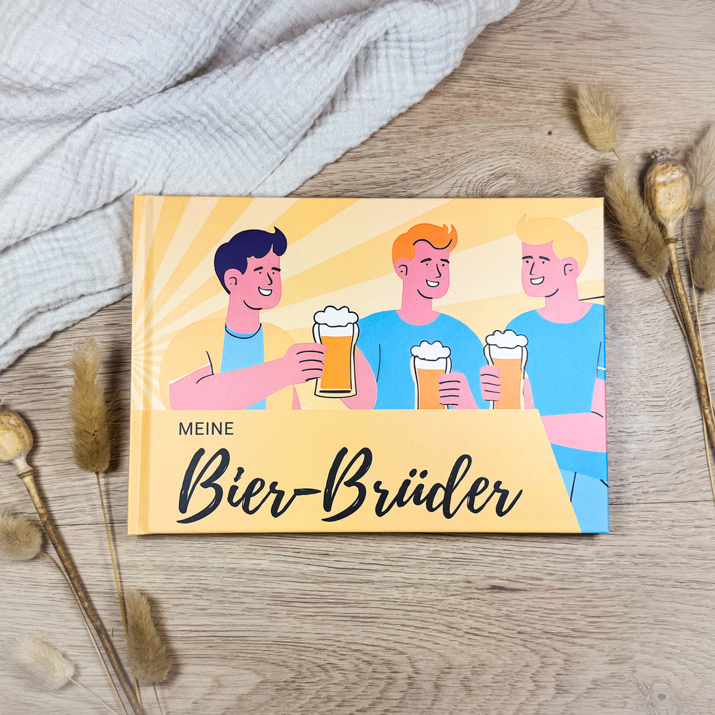 Meine Bier-Brüder – Freundebuch für Männer & Kumpels, lustiges Geschenk für Bierliebhaber