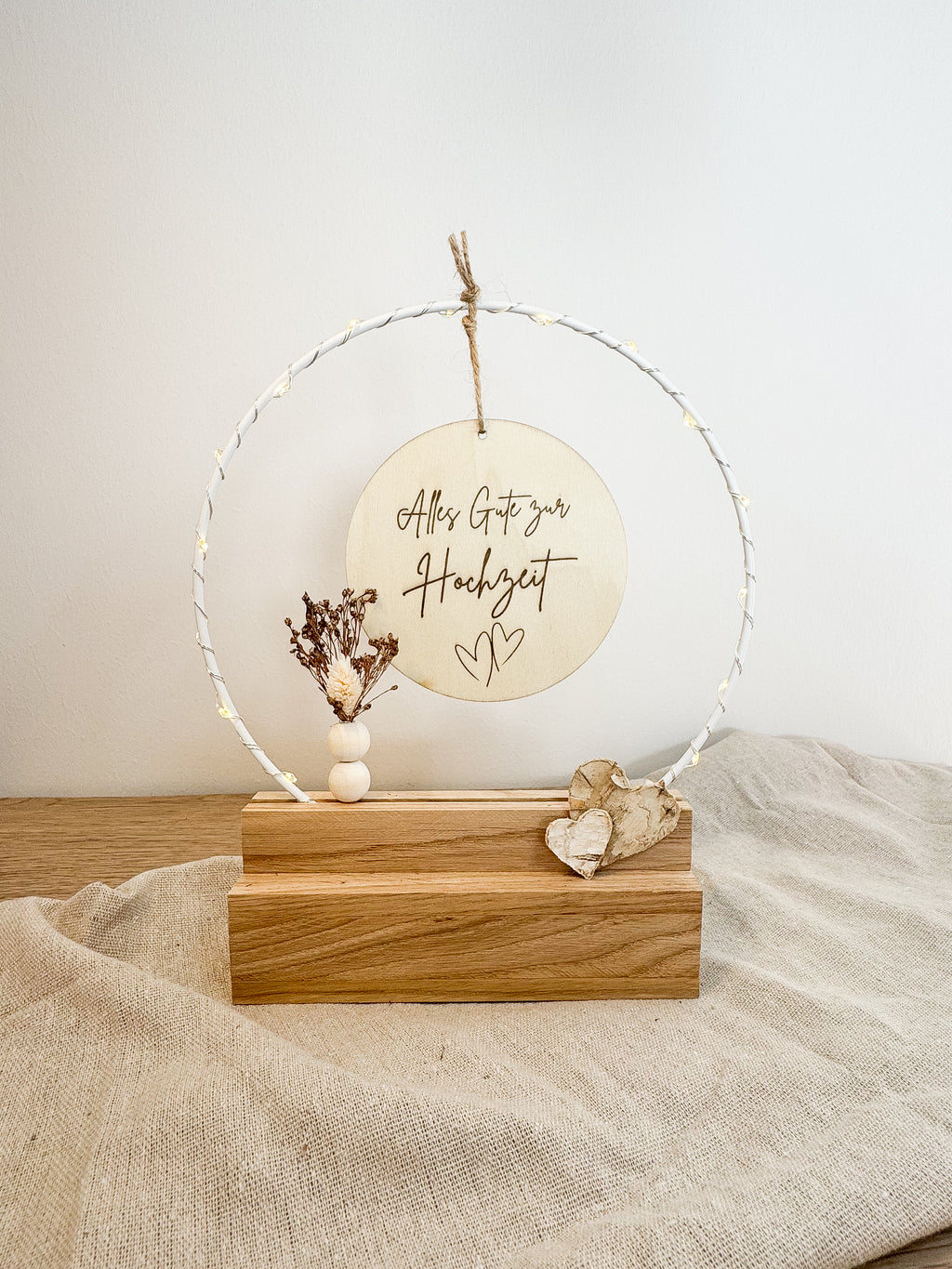 Hochzeitsgeschenk - Handgefertigter Tischbogen zur Hochzeit, Silberhochzeit & Goldenen Hochzeit