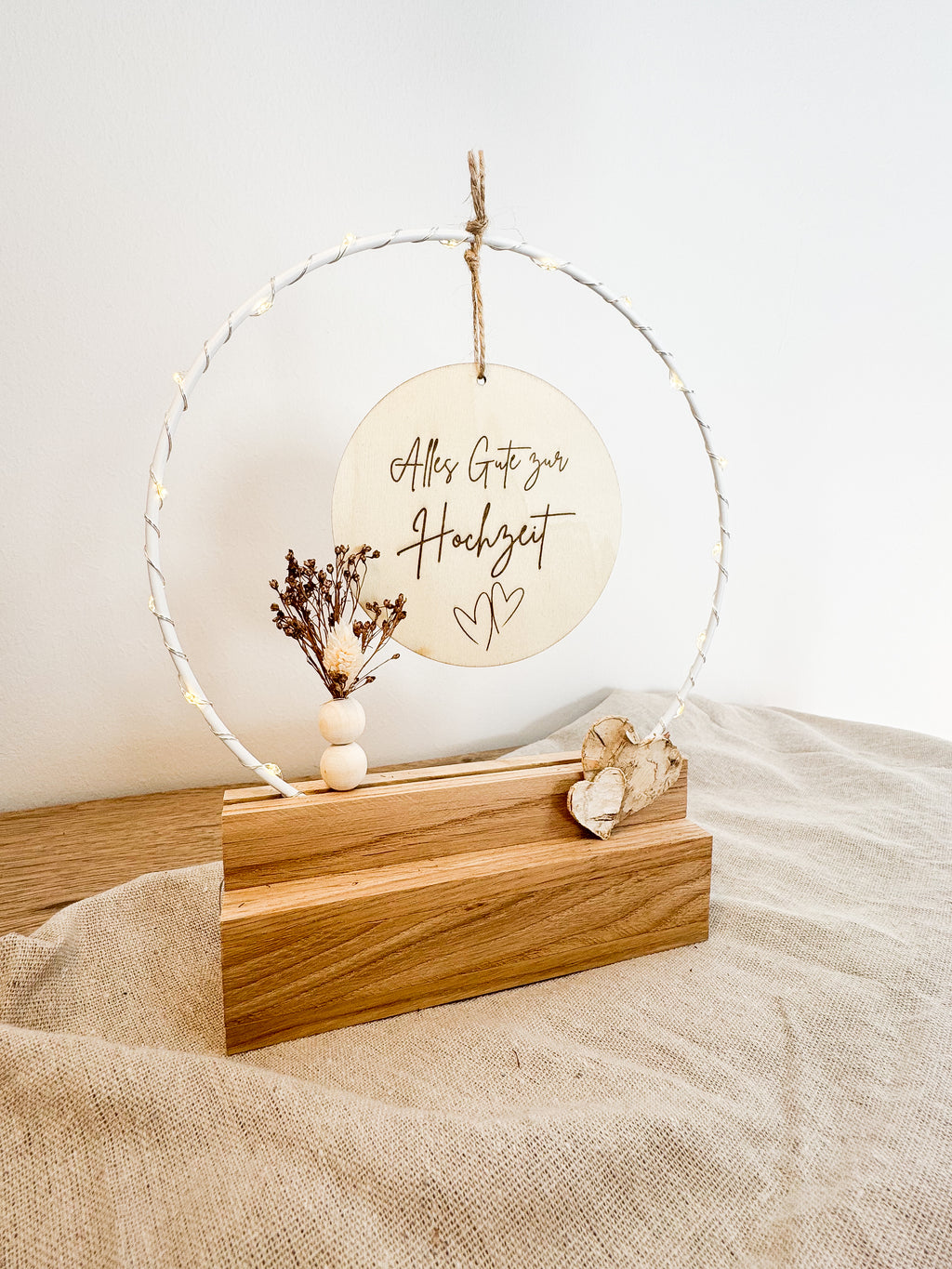 Hochzeitsgeschenk - Handgefertigter Tischbogen zur Hochzeit, Silberhochzeit & Goldenen Hochzeit