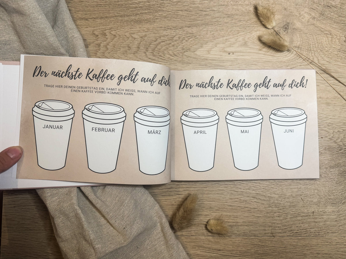 Meine Kaffeecrew, Freundebuch für Erwachsene, Geschenk für Kaffeejunkies, lustiges Geschenk, Kaffee Geschenk, Freundebuch Kollegen