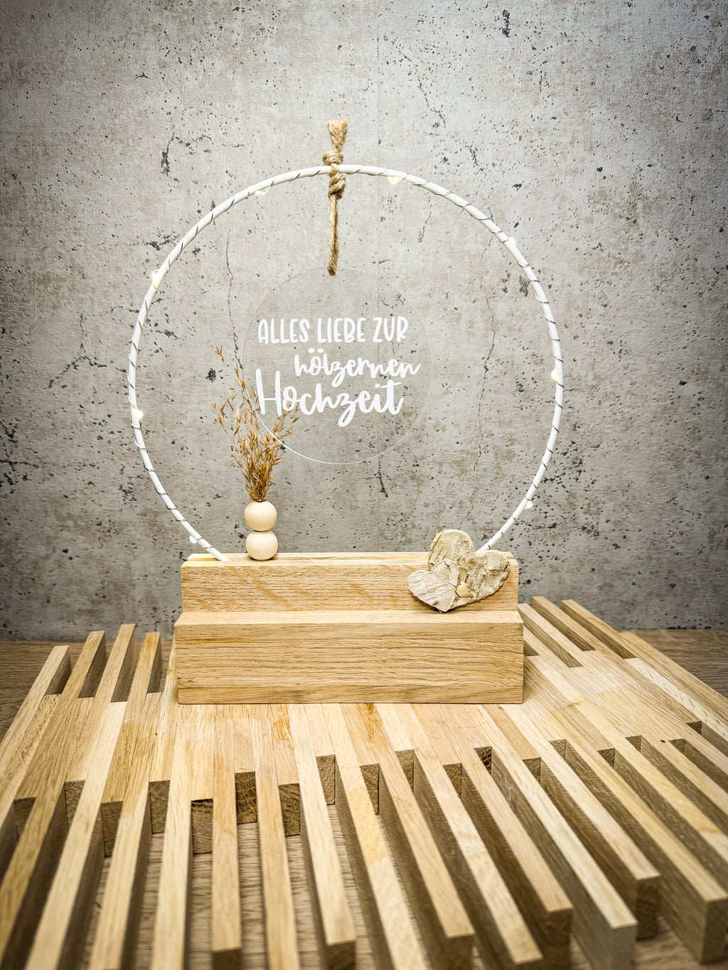 Hochzeitsgeschenk - Handgefertigter Tischbogen zur Hochzeit, Silberhochzeit & Goldenen Hochzeit