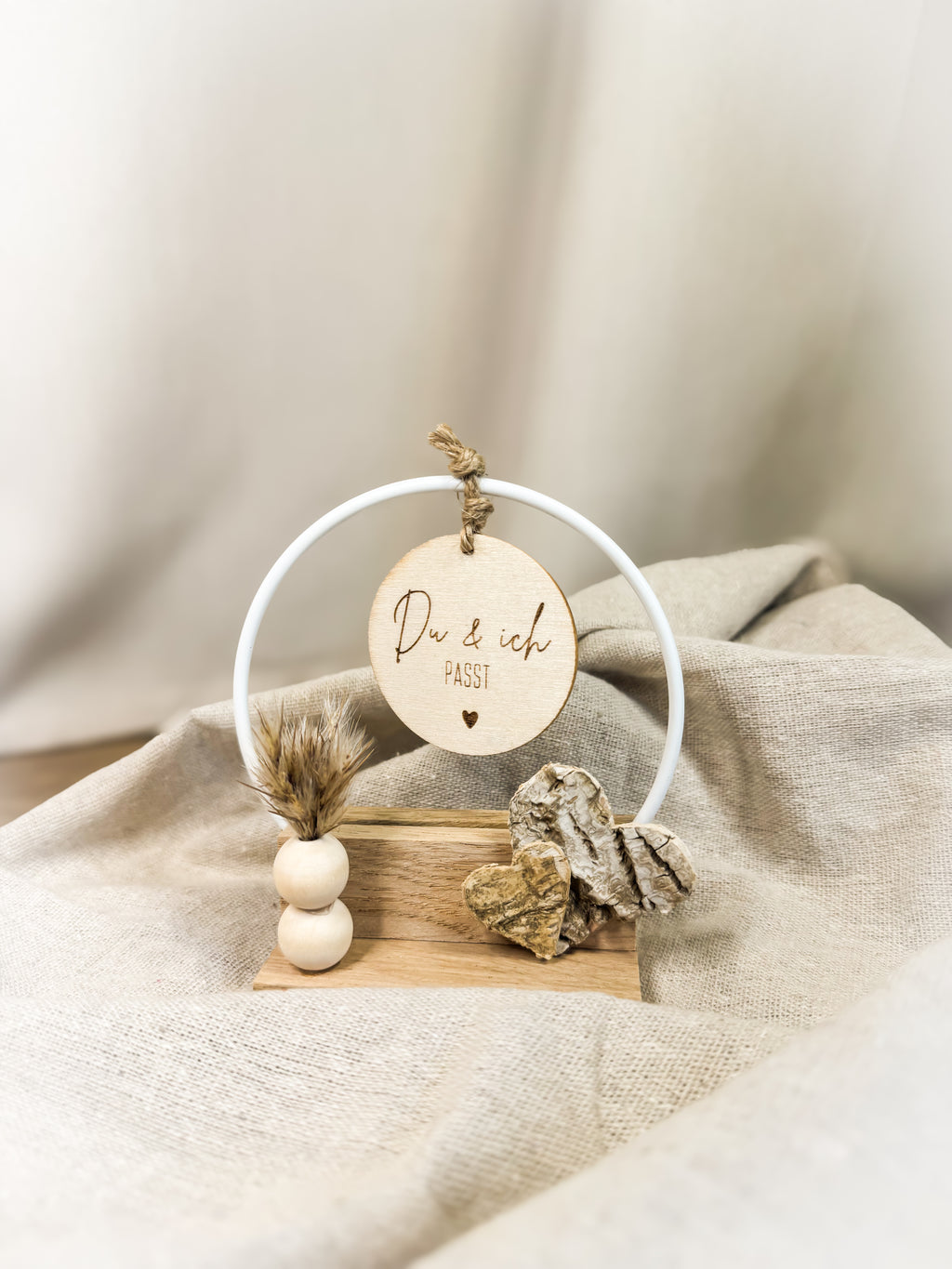 Geschenk zum Valentinstag - Ich liebe dich - Handgefertigte Mini-Tischdeko für Paare