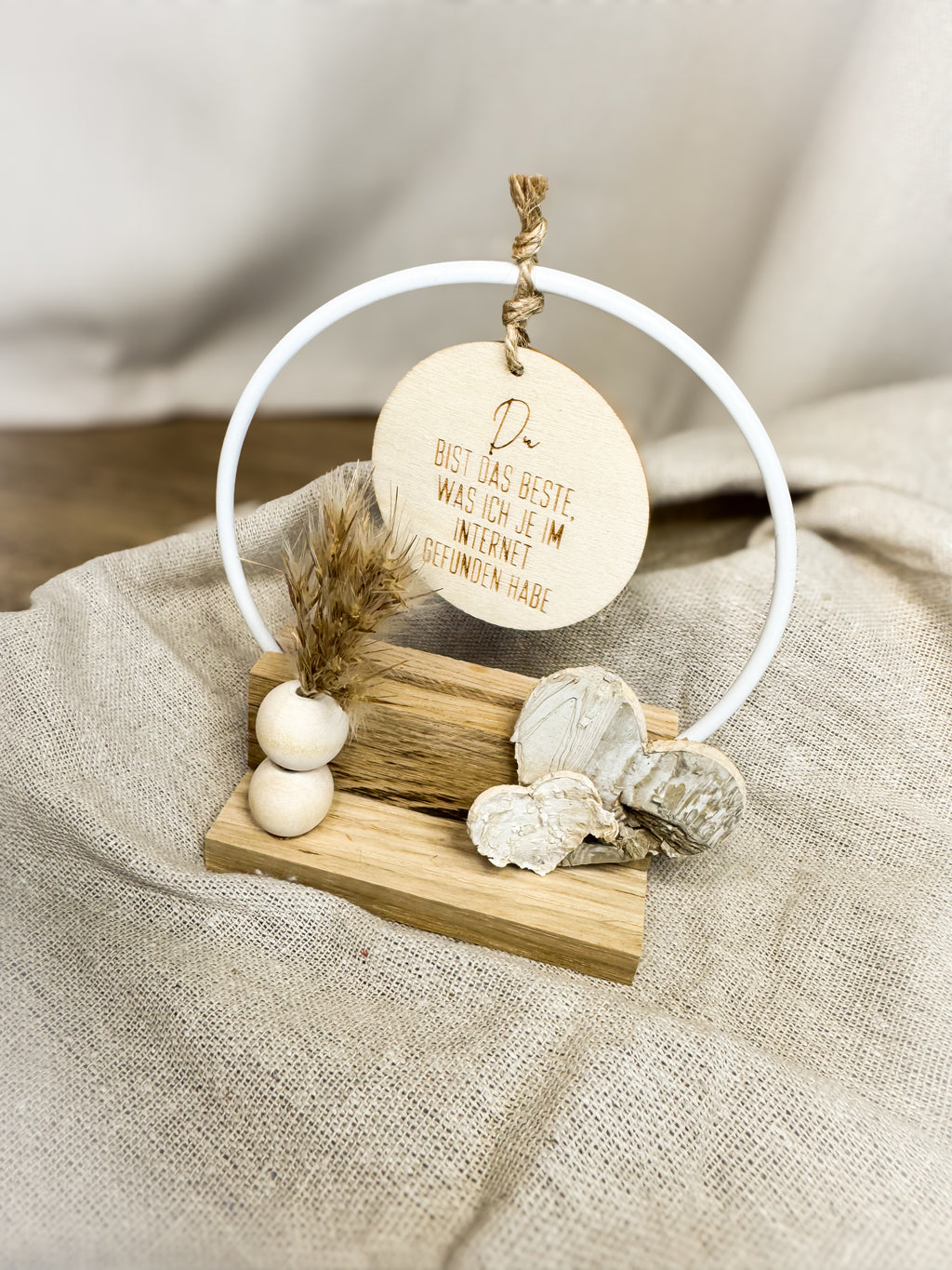 Geschenk zum Valentinstag - Ich liebe dich - Handgefertigte Mini-Tischdeko für Paare