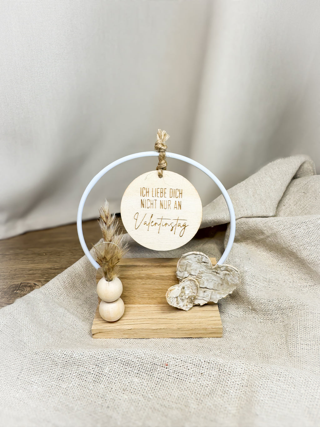 Geschenk zum Valentinstag - Ich liebe dich - Handgefertigte Mini-Tischdeko für Paare