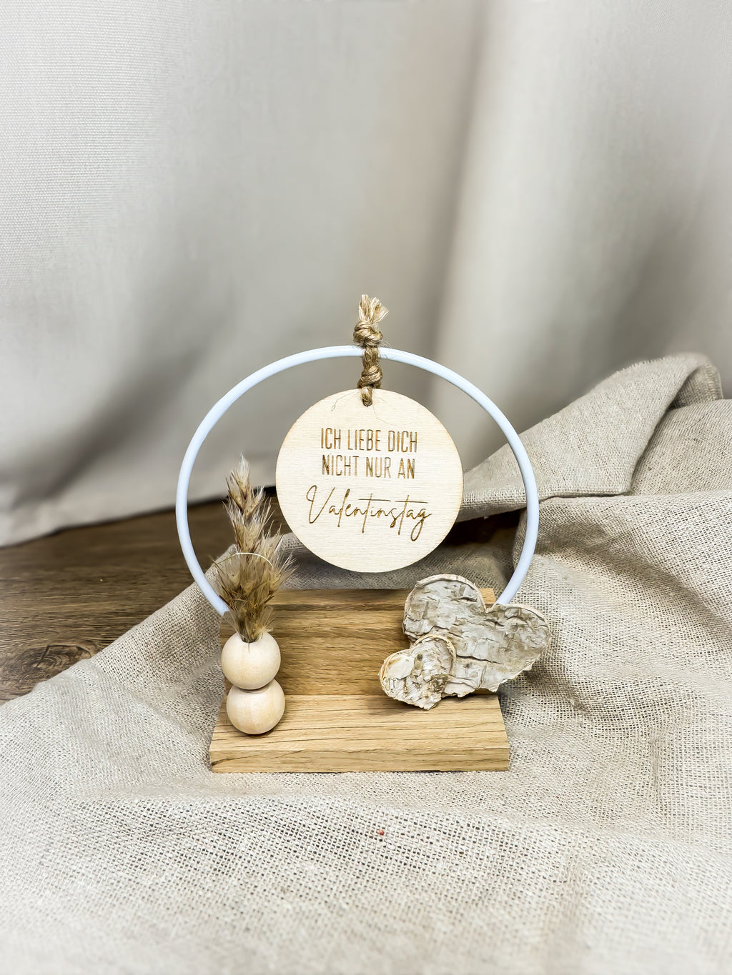 Geschenk zum Valentinstag - Ich liebe dich - Handgefertigte Mini-Tischdeko für Paare