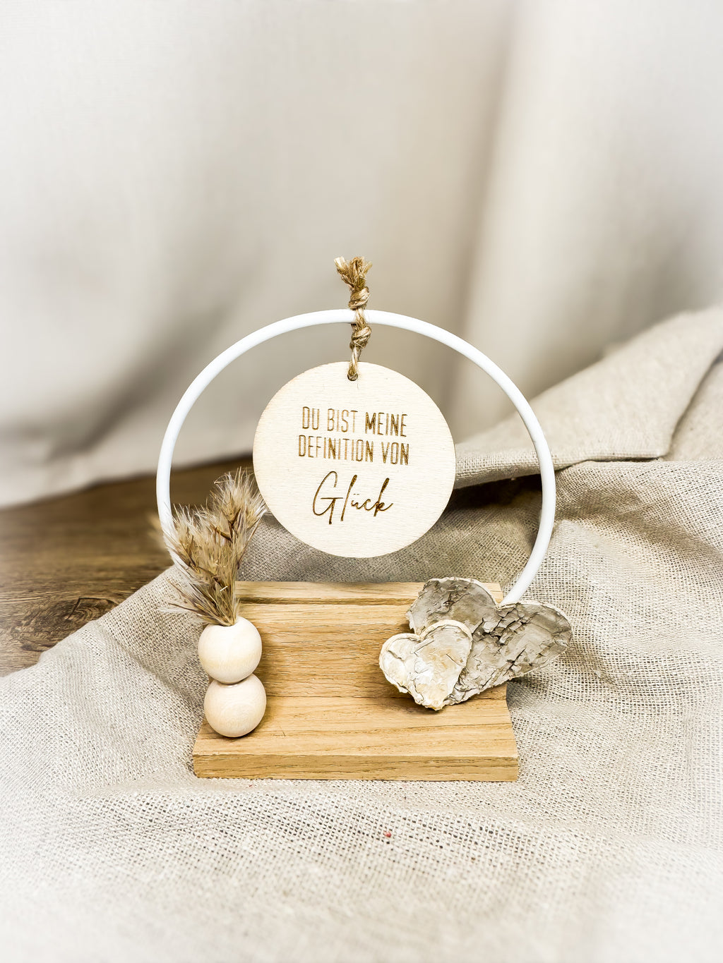 Geschenk zum Valentinstag - Ich liebe dich - Handgefertigte Mini-Tischdeko für Paare