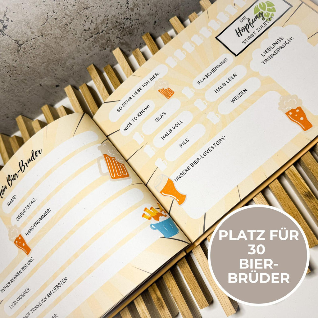 Meine Bier-Brüder – Freundebuch für Männer & Kumpels, lustiges Geschenk für Bierliebhaber